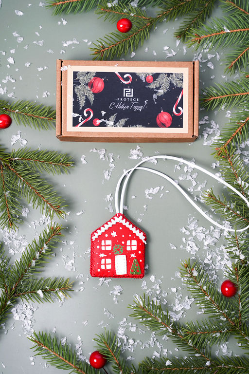 Брелок кожаный Домик рождественский ДС-600.8 - Protege фото 8