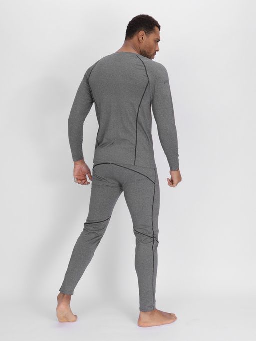 Комплект мужского термобелья без начеса серого цвета 2213Sr - FUYOUKAI фото 5