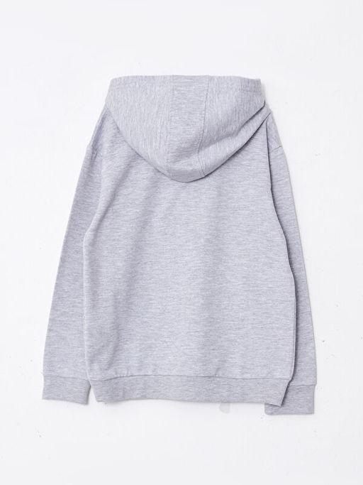 Kap??onlu Bask?l? Uzun Kollu Erkek ?ocuk Sweatshirt - Waikiki фото 2