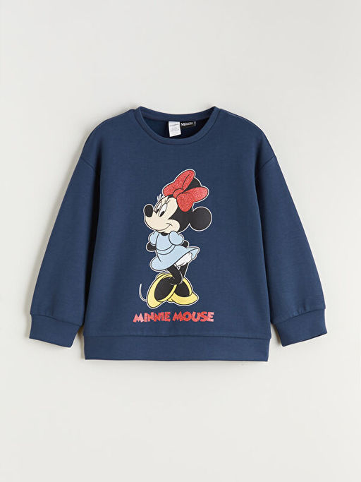 Minnie Mouse Bask?l? K?z ?ocuk Sweatshirt