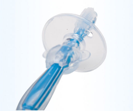 Детская силиконовая зубная щетка для первых зубов с ограничителем (1 шт.)