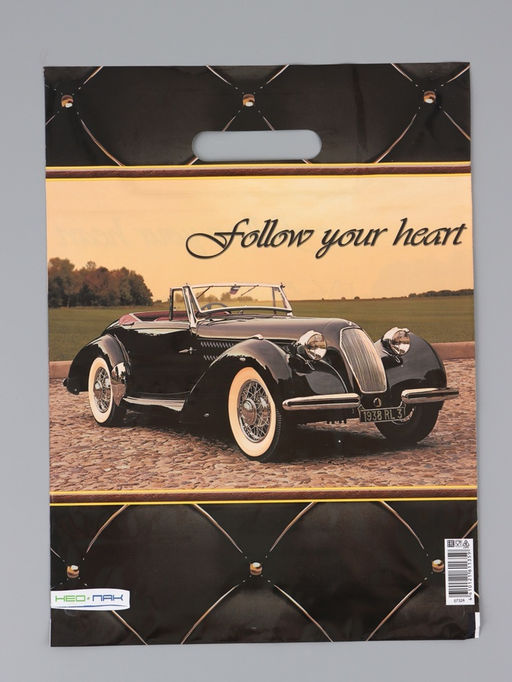 Цена за 25 шт. Пакет "Кабриолет, полиэтиленовый с вырубной ручкой 30х40 см, 60 мкм