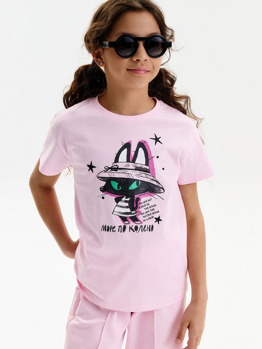 PELICAN, футболка для девочек, Светло-розовый