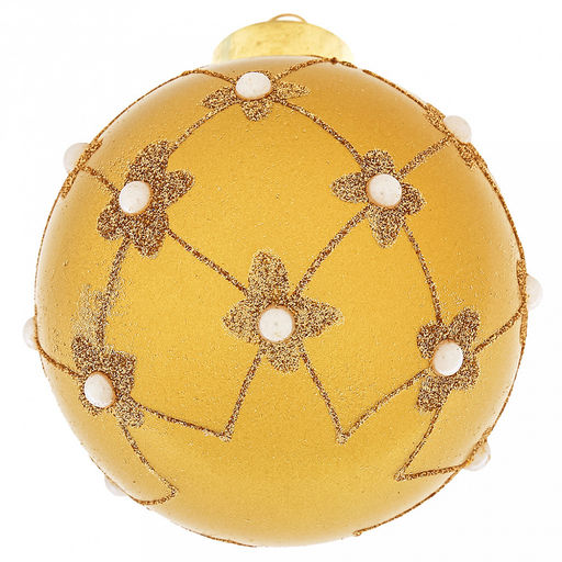 Елочная игрушка шар стеклянная д9,5см, зеленый металлик, ручная художественная роспись, подарочная упаковка (Россия) - Домашняя мода фото 2