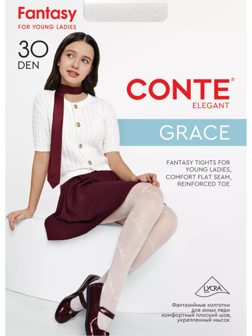 Колготки дет. GRACE 24С-170СП р.146-164 (48/6) - nero - Conte-kids фото 3