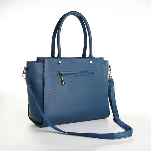 Сумка женская тоут, на молнии, цвет синий - Simaland фото 2