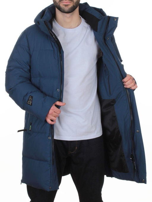 6591 BLUE Куртка мужская зимняя (200 гр. холлофайбер)