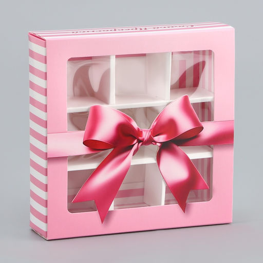 Цена за 5 шт. Коробка для конфет с обечайкой 9 шт. Самой прекрасной, 13.7?13.7?3.5 см Кондитерская упаковка