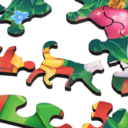 Пазл фигурный Поздравление от зайки - Лесная мастерская фото 9