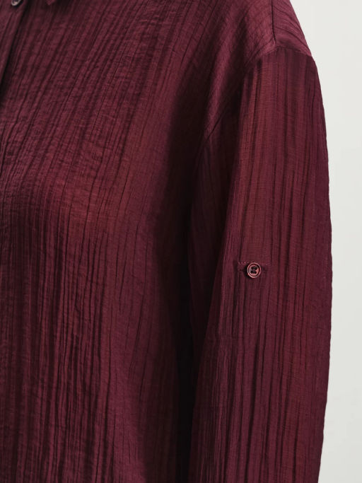 Рубашка из тенселя с патами на рукавах / Zarina  фото 7