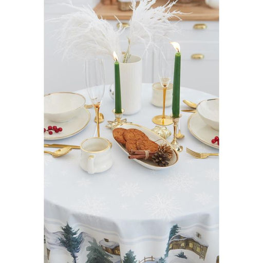 Скатерть Этель Forest animals d=215 +/- 3см с ГМВО, 100%хл, саржа 190 гр/м2  фото 13