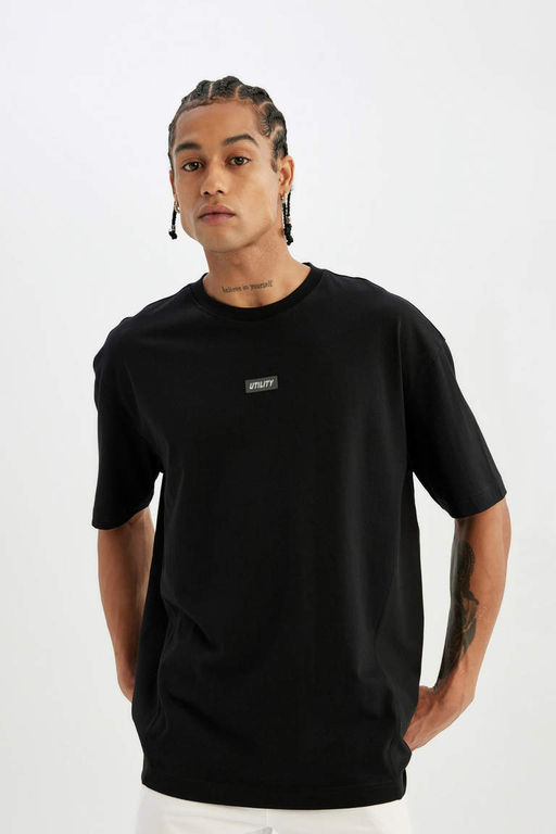 DeFactoFit Футболка Oversize с круглым вырезом и короткими рукавами