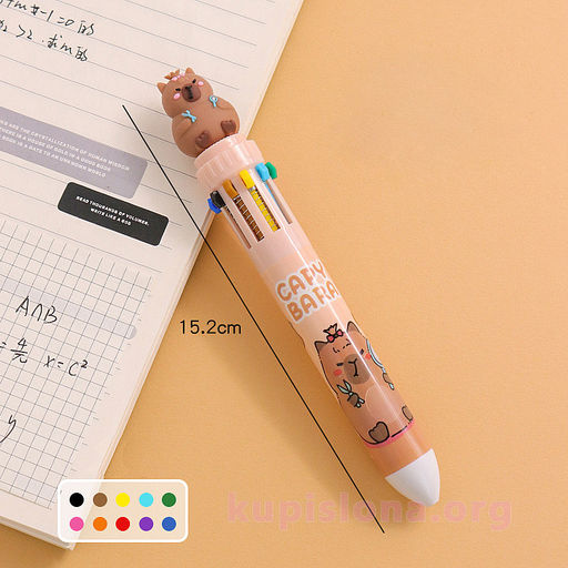 Ручка с 10-ю стержнями Capybara - Купи слона фото 2