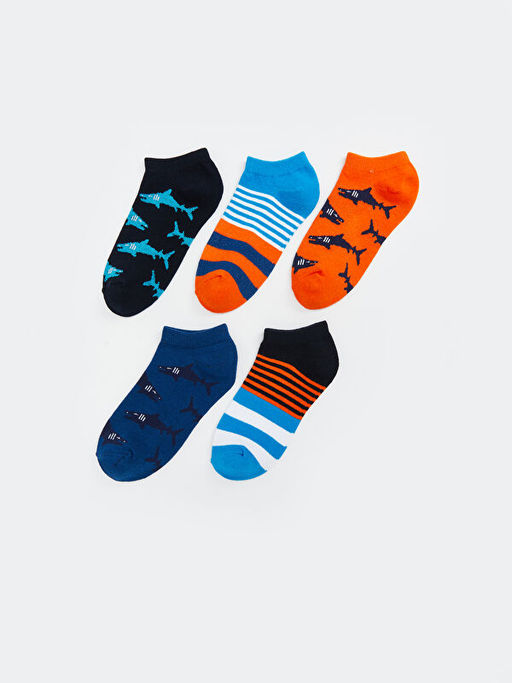 Desenli Erkek ?ocuk Patik ?orap 5li