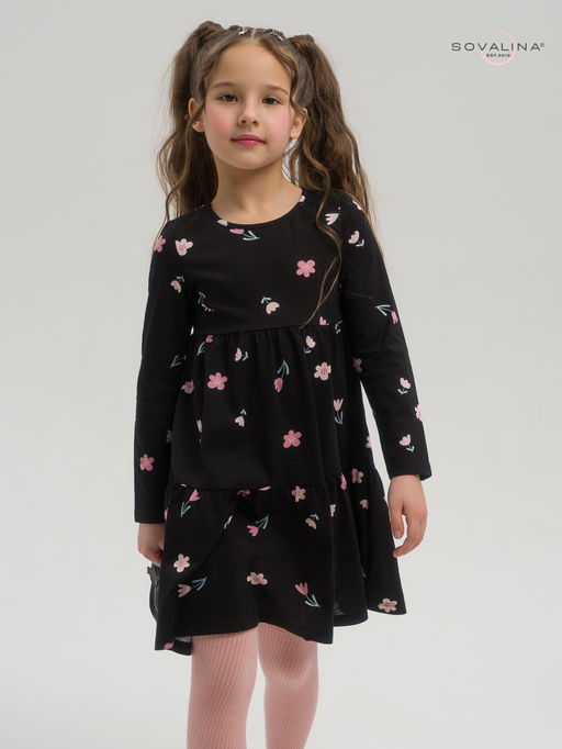 Платье Тиана тюльпаны на черном - Sovalina фото 13