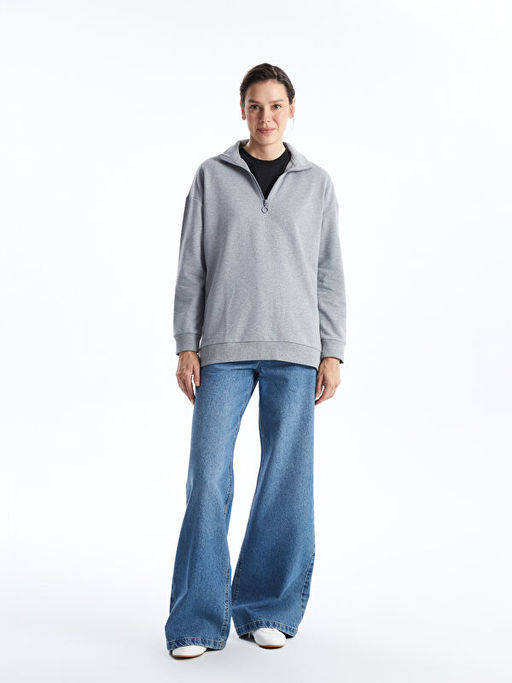Dik Yaka Kad?n Sweatshirt