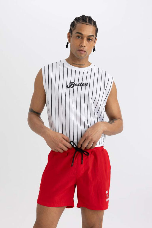 Короткие шорты для плавания с принтом DeFactoFit  фото 7