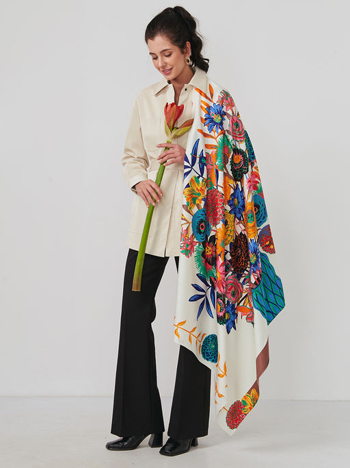 Большой, мягкий, тонкий и очень нежный двусторонний платок - Tantino фото 2