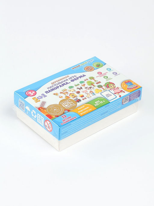 Настольная игра WoodLand Toys «Панорама. Ферма», 32 детали