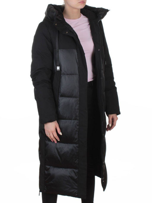A81 BLACK Пальто зимнее женское (200 гр. холлофайбер)
