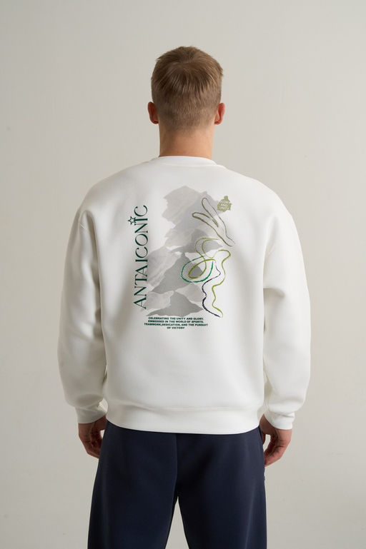 Свитшот Белый ICONIC Sweatshirt - Anta фото 5