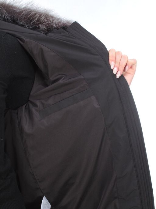 CU-19056 BLACK Пальто женское зимнее CUTEELF (200 гр. холлофайбера) - Fashion фото 12