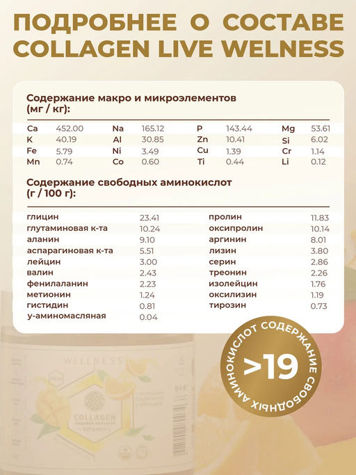 Пищевой коллаген с натуральным соком (манго/апельсин) 0,5 кг на 1,5 месяца приема - Collagen Live фото 20