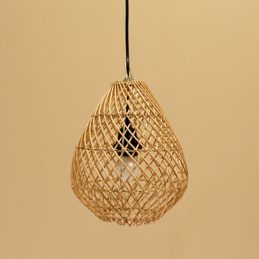 Светильник потолочный из ротанга «Капля», 1×120 Вт, Е27, 22×22×26 см