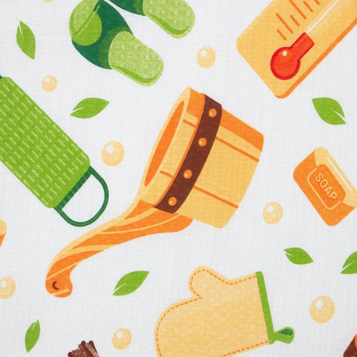 Полотенце С лёгким паром 60х146 см, 100% хлопок 160гр/м2 - Доляна фото 3