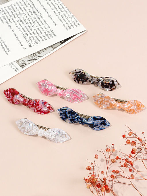 Цена за 3 шт. Заколка-автомат для волос "Велия" стиль, 9 см, микс