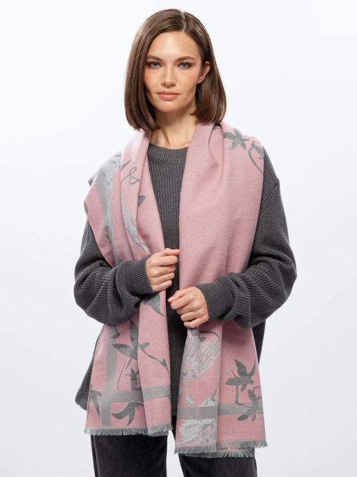 Палантин жен. виск+шерсть 60х180 LE33-908-05
