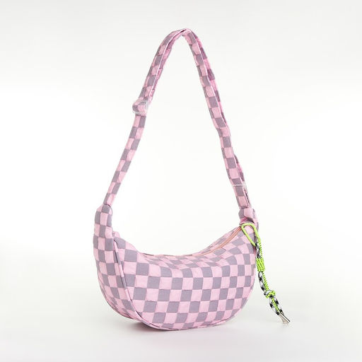 Сумка женская через плечо, розовая, 30×14×10 см