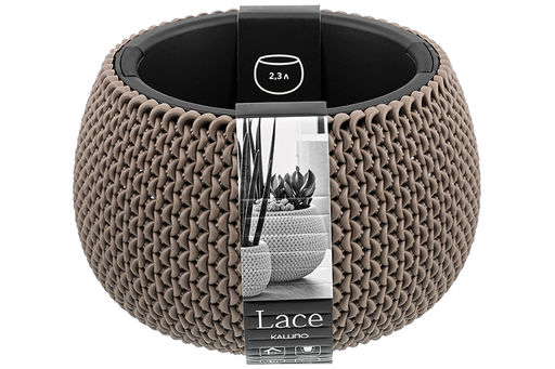 Кашпо 2,3 л 24*24*16 см Сфера серо-коричневое (модель 572) - Elan gallery фото 14