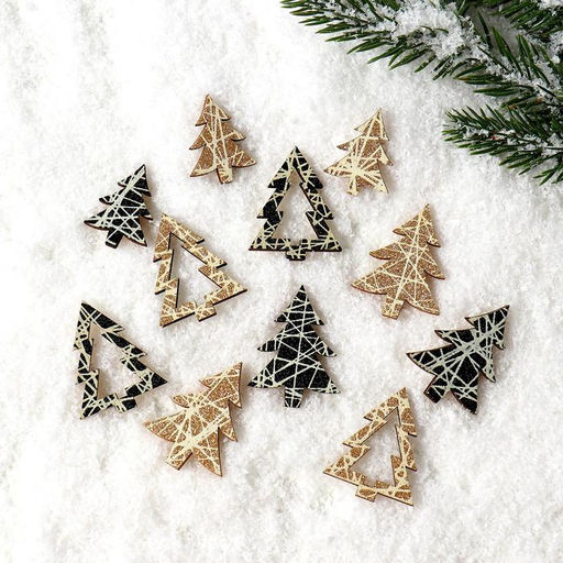 Новогодний декор «Ёлочка», с подсветкой, набор 12 шт.