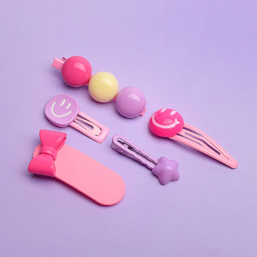 Набор заколок для волос "Смайлики" в пакете