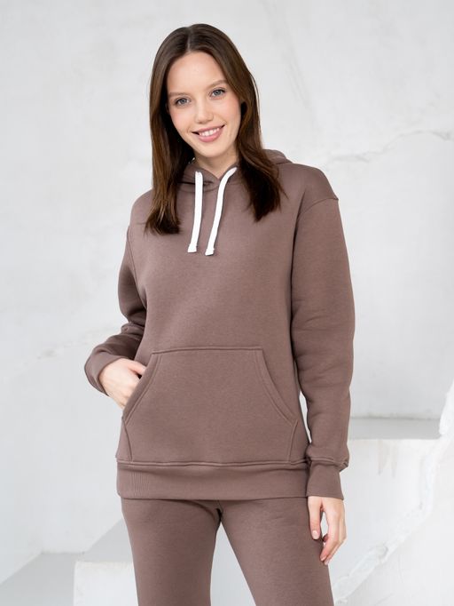 теплый Костюм футер 3-х нитка НАЧЕС коричневый - Binita фото 6