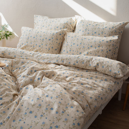 КПБ Чистый хлопок 1,5 спальный, наволочки 50х70, поплин, 100% хлопок, Гербариум ВБ Пододеяльник 146х215 с прорезью, простыня классическая 150х215 подшита с 4-х сторон, наволочки 50х70 с клапаном - 2 шт. - Традиция фото 63