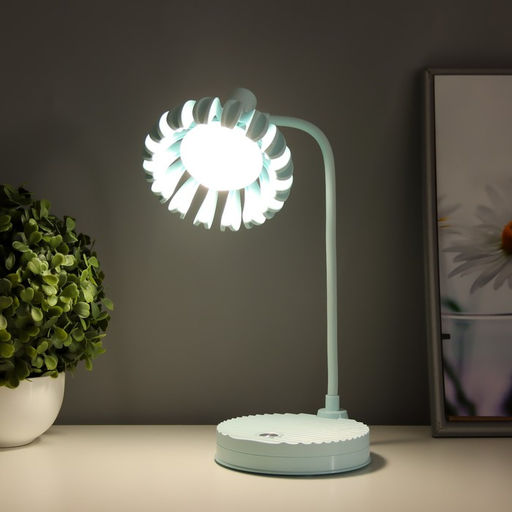 Настольная лампа «Санди» LED 4 Вт USB АКБ синий 11.7×14.5×18 см