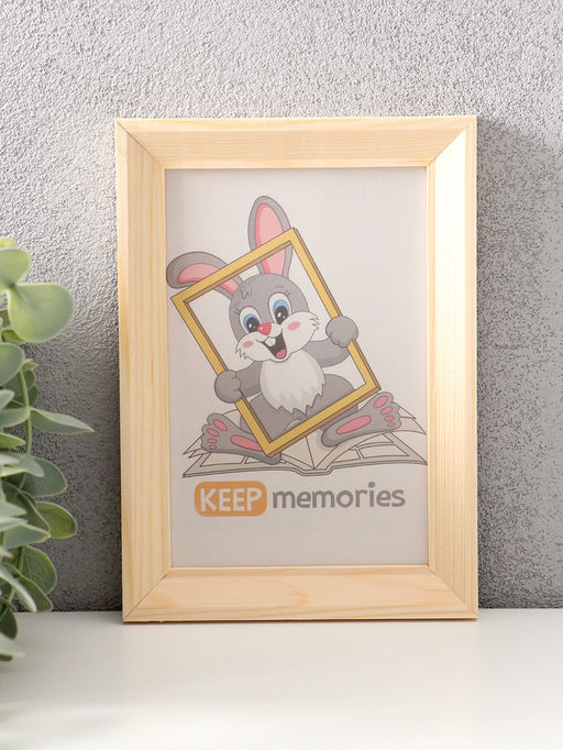 Цена за 2 шт. Фоторамка для фото 10×15 см Keep memories, белое дерево, (пластиковый экран)