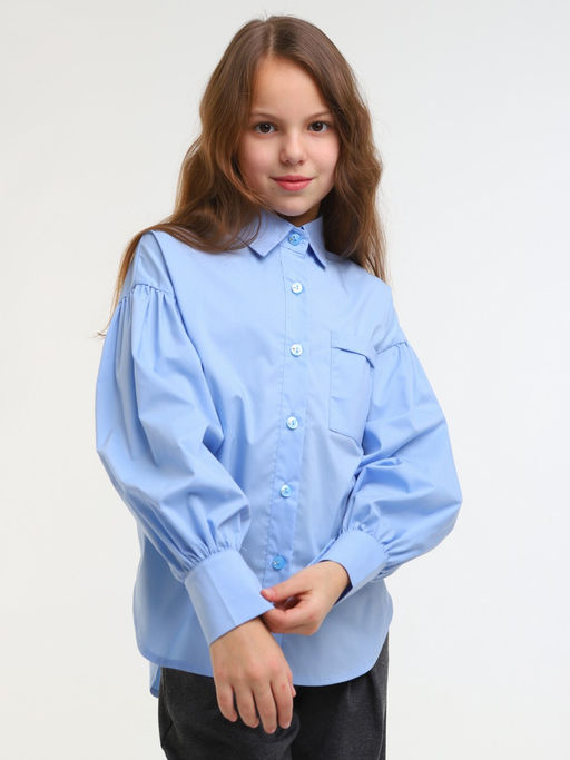 Рубашка для девочек - Синий мир фото 2
