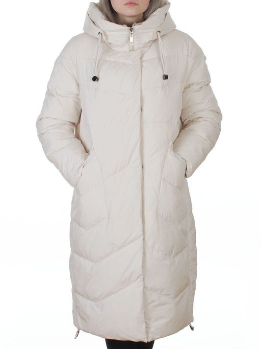 8806 MILK WHITE Пальто зимнее женское (150 гр. холлофайбер)