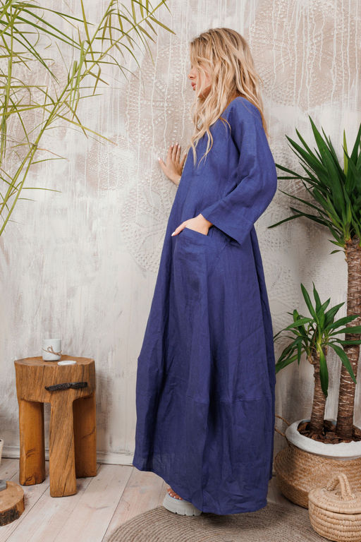 Платье AMORI 9629 индиго  фото 2