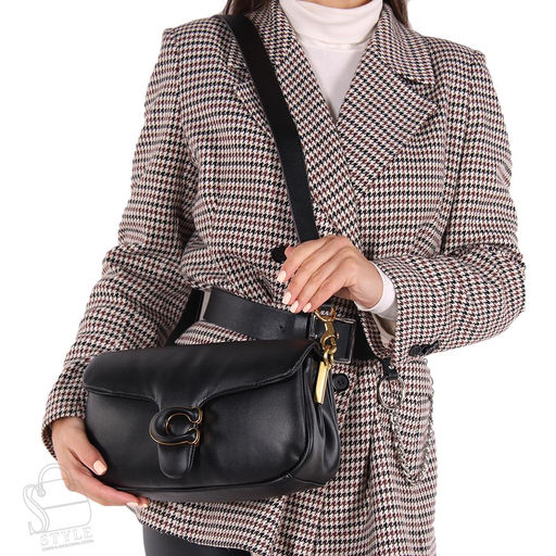 Сумка женская кожаная 86215 black Polina&Eiterou/30  в Новосибирске