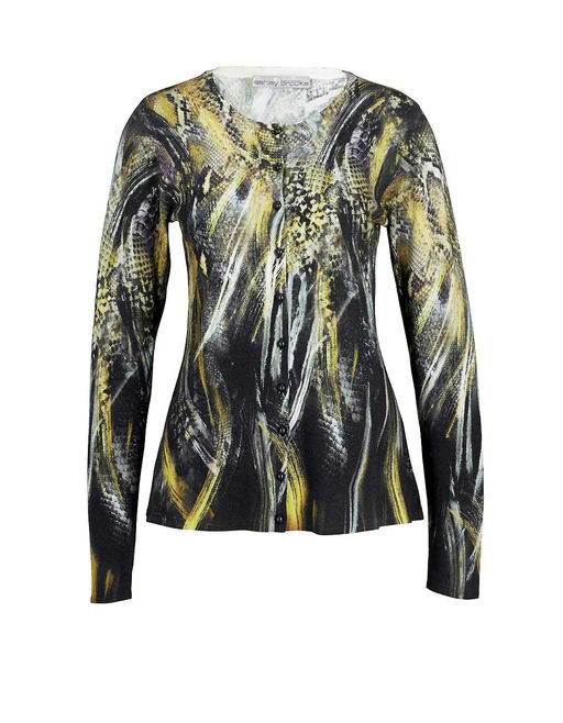 Кардиган, черно-лимонный - Ashley brooke фото 2