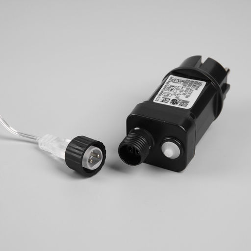 Гирлянда Мишура 20 м роса, IP44, серебристая нить, 600 LED, 8 режимов, свечение мульти, 18 В - Luazon lighting фото 5