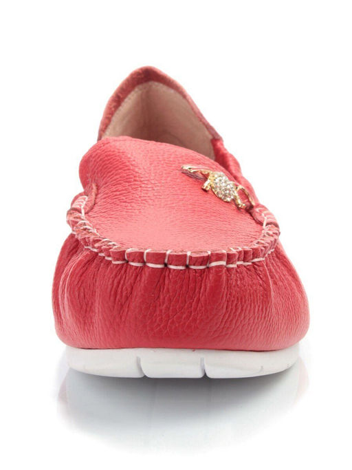 07-D303R RED Мокасины женские (натуральная кожа) - No name фото 8
