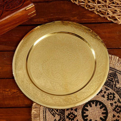 Блюдо «Роспись», 24×24 см, латунь