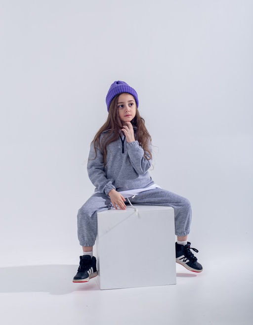 073 Детский костюм, серый меланж (3хнитка петля) - Knitka wear фото 4