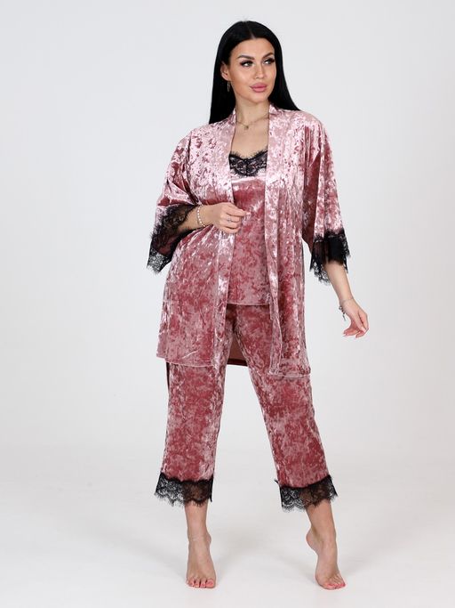 ХП-08 ЖЕНСКИЙ КОМПЛЕКТ ТРОЙКА (Пудровый) - А-дина фото 3