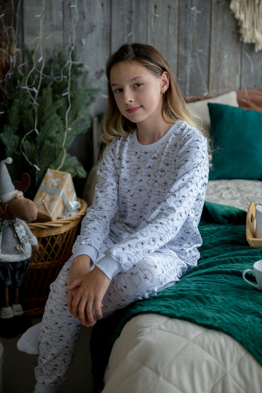 Пижама детская из кулирки пенье на манжетах Дрёма овечки - Амадэль фото 16